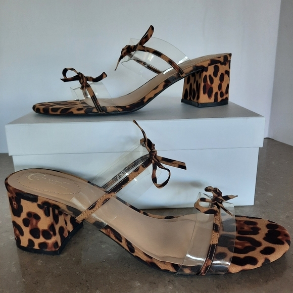 Cato C Comfort Leopard Animal Print Sandals Slides Brown Black Size 10 - Picture 2 of 10